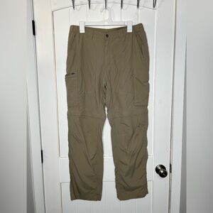 Columbia Cargo Khaki Nylon Pants 36 x 32  Men